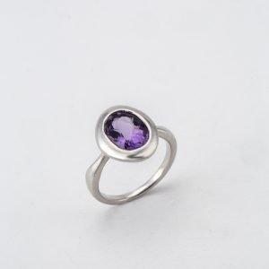 Bague "Galet d'Améthyste"