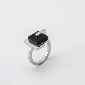 Bague "Carré d'Onyx"