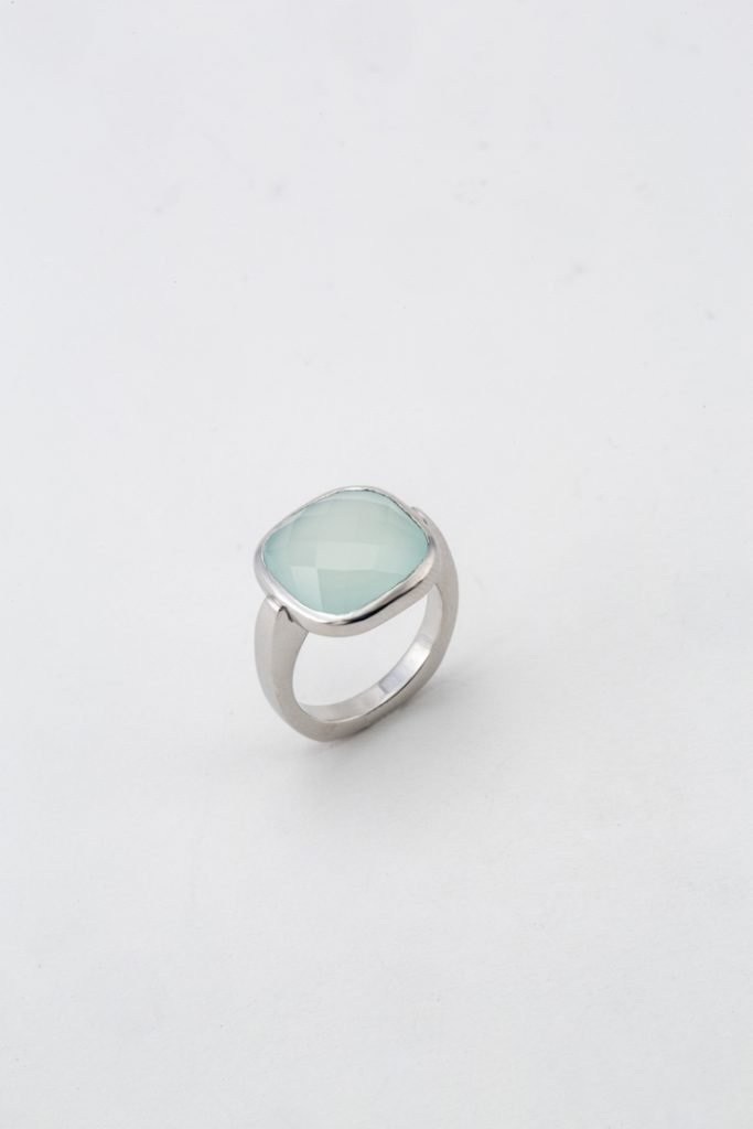Bague "Calcédoine Aqua"