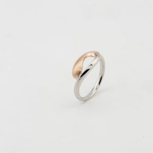 Bague "Boucle bicolore"