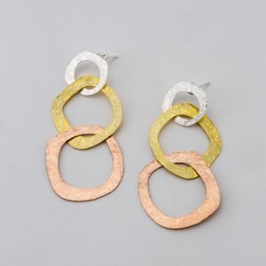 Boucles d'oreilles "Anneaux martelés"
