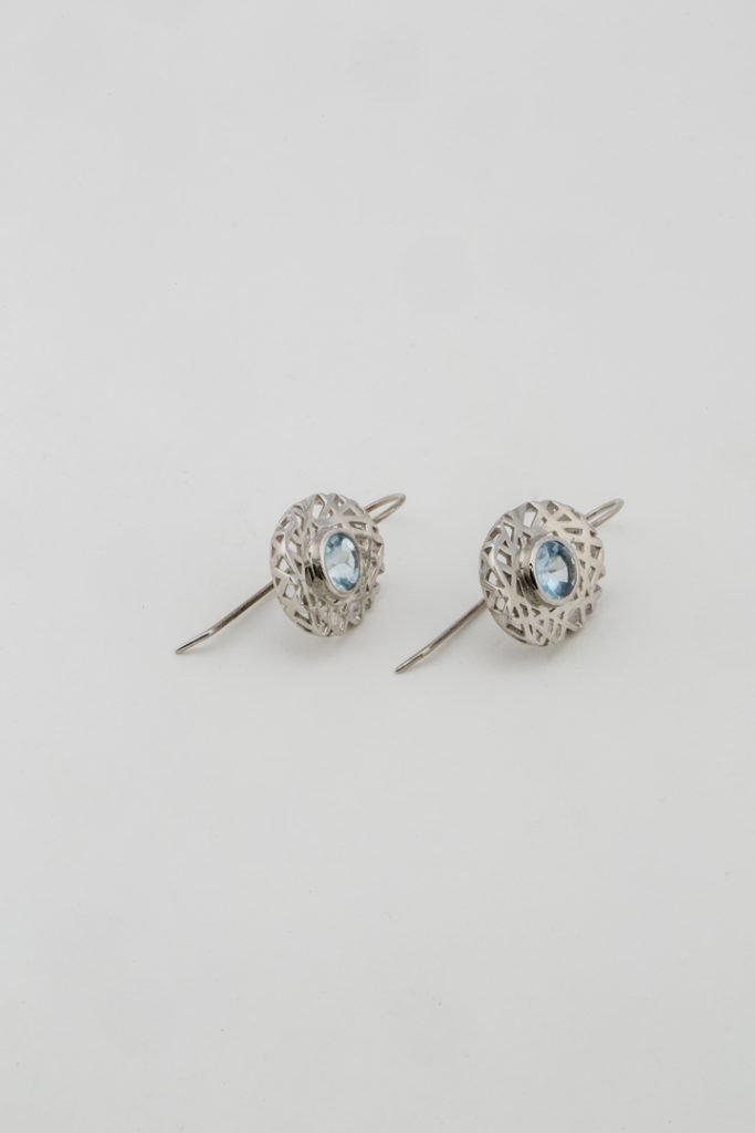Boucles d'oreilles "Nid de Topaze"