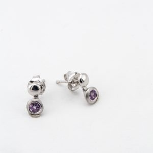 Petites boucles d'oreilles  "Améthyste"