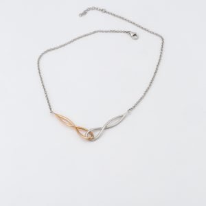 Collier "Entrelacs rose"