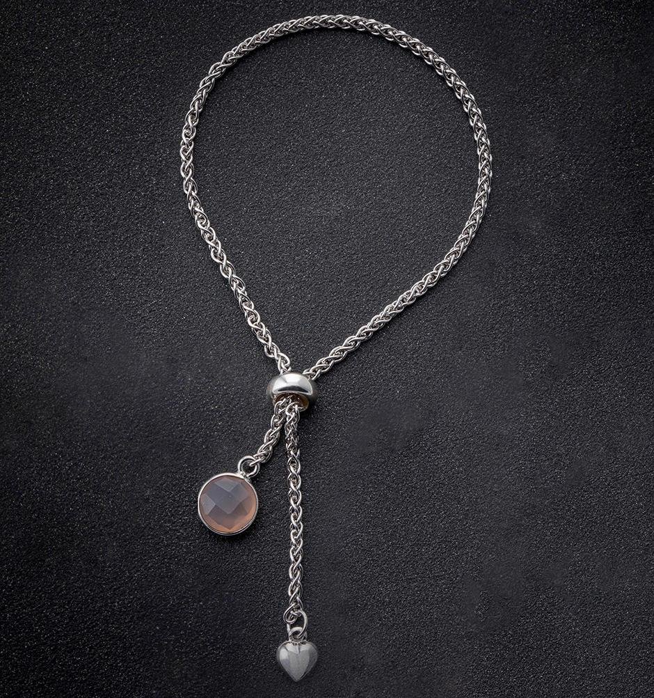 Bracelet cœur rose