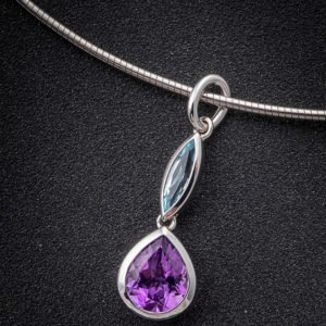 Pendentif "Duo de pierres"