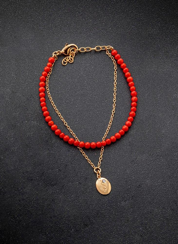 Bracelet corail "Lac d'Amour"
