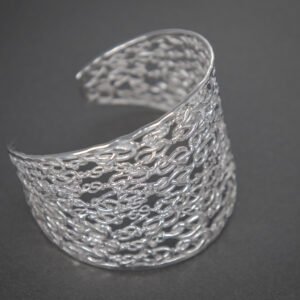 BRACELET MANCHETTE PLUIE DE LAC D’AMOUR Argent