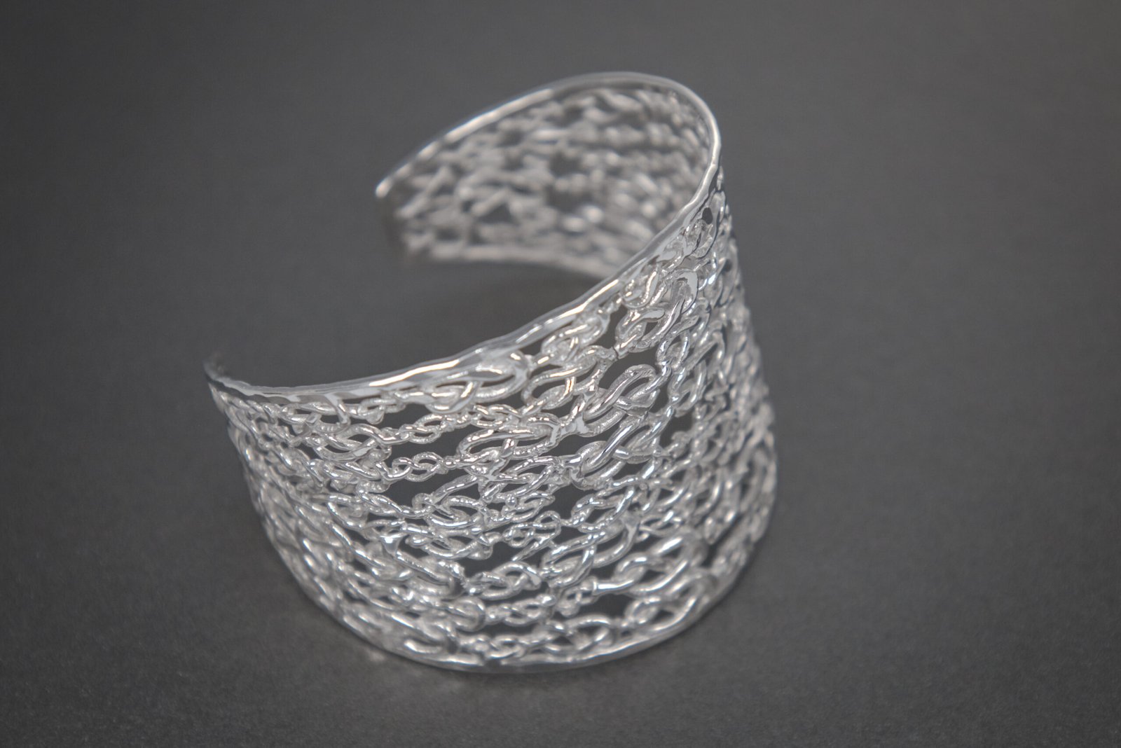 BRACELET MANCHETTE PLUIE DE LAC D’AMOUR Argent
