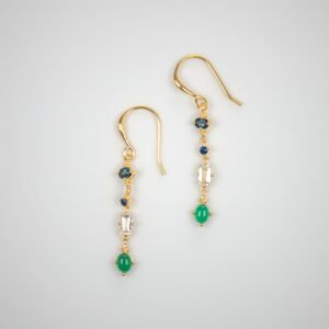 Boucle d‘oreille avec une émeraude